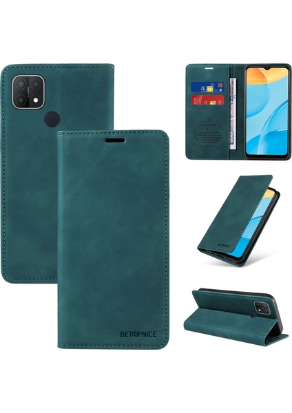 Compatible With Oppo A15 4G/A15S Wallet Leather-Rfıd Blocking Card Holders-Shockproof Tpu Flip Cover (Yurt Dışından)