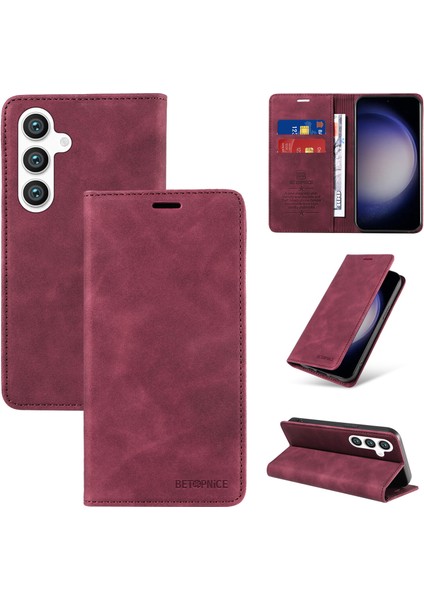 Compatible With Samsung Galaxy S24 Plus Wallet Leather-Rfıd Blocking Card Holders-Shockproof Tpu Flip Cover (Yurt Dışından)