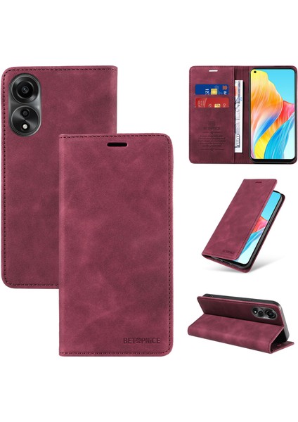 Compatible With Oppo A78 4g Wallet Leather-Rfıd Blocking Card Holders-Shockproof Tpu Flip Cover (Yurt Dışından)