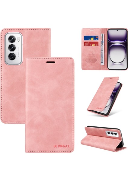 Compatible With Oppo Reno 12 5g Wallet Leather-Rfıd Blocking Card Holders-Shockproof Tpu Flip Cover (Yurt Dışından)