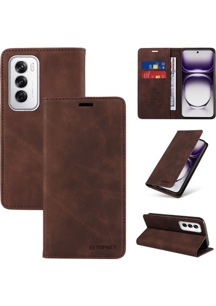 Compatible With Oppo Reno 12 5g Wallet Leather-Rfıd Blocking Card Holders-Shockproof Tpu Flip Cover (Yurt Dışından)