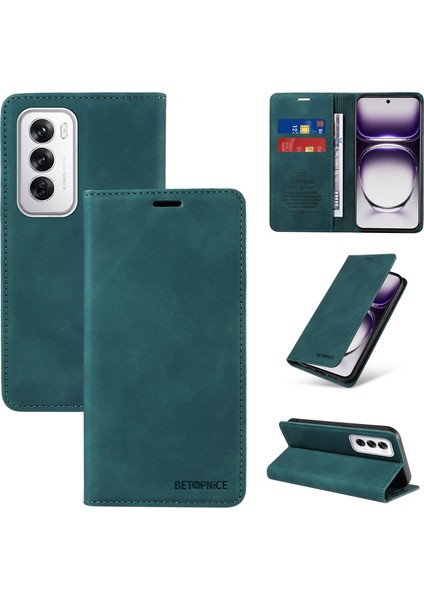 Compatible With Oppo Reno 12 5g Wallet Leather-Rfıd Blocking Card Holders-Shockproof Tpu Flip Cover (Yurt Dışından)