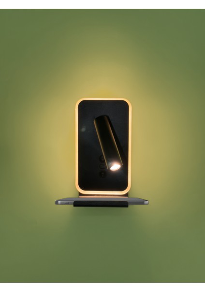 LED Duvar Lambası – Telefon Standlı ve Type-C Girişli Aplik