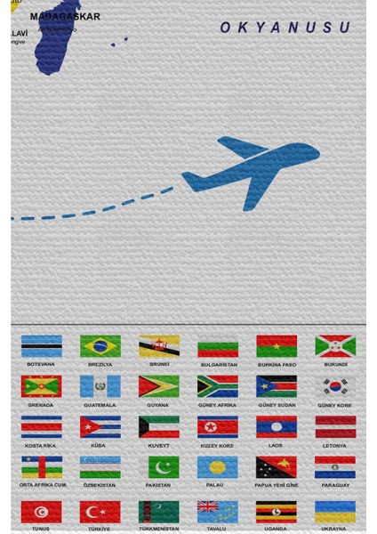 Marsilyan- Duvar Örtüsü / Halısı Bayrak Detaylı Türkçe Güncel Dünya Haritası -3969 indirimleri