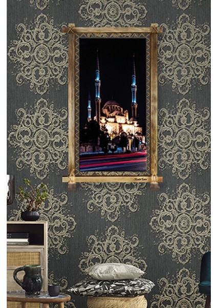 Marsilyan- Rustik Işıklı Camii Kanvas Rustik Tablo K fırsatları