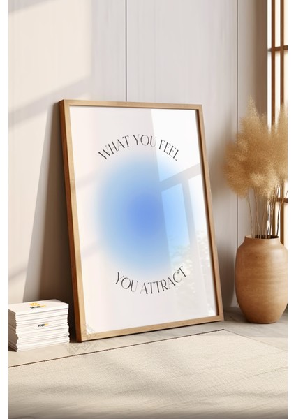 Aura Serisi Ahşap Çerçeveli Poster, Tablo NO:150 fırsatları