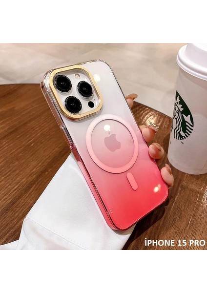 Iphone 15 Pro Pixel Sert Magsafe Uyumlu Telefon Kılıfı