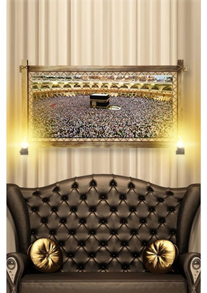 - Rustik Işıklı Kabe Kanvas Rustik Tablo K modelleri