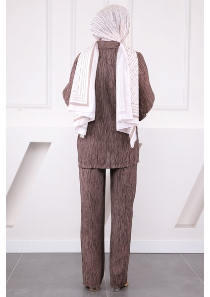 Vizon Ön Bağlamalı Kimono Pantolonlu Takım modelleri