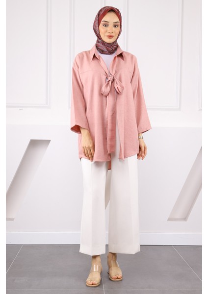 Gül Kurusu Ön Bağlamalı Kimono