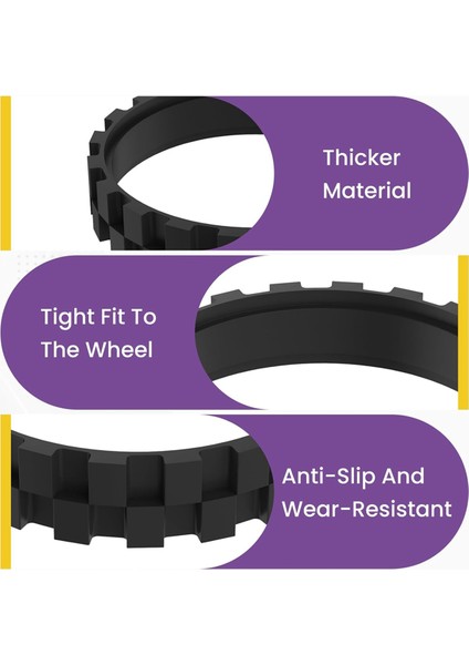 Irobot Roomba Serisi 500 600 700 800 900 ve I7 E5 E3 Süpürme Robotu Tekerlekleri Lastikleri Için 4 Paket Yedek Lastik (Yurt Dışından) fırsatları