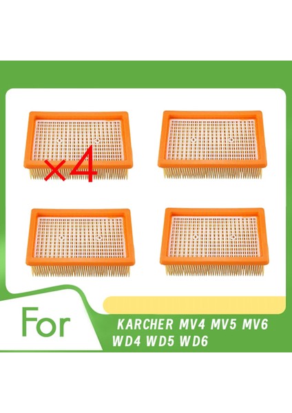 4 Adet 2.863-005.0 Hepa Filtre Karcher Mv4 Mv5 Mv6 Wd4 Wd5 Wd6 Elektrikli Süpürge Islak ve Kuru Elektrikli Süpürge Filtresi (Yurt Dışından)
