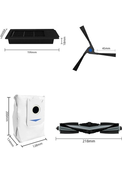 Ecovacs Deebot X2 Omni / X2 / X2 Pro / DEX86 Robot Süpürgeler Için Yedek Aksesuar Seti (Yurt Dışından)