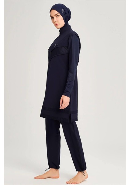 File Detaylı Lacivert 5 Parça Tam Tesettür Mayo Takımı 2853 fırsatları