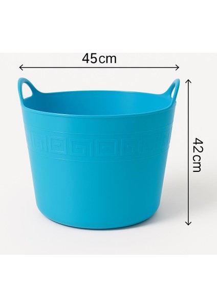 Esnek Kirli ve Oyuncak Sepeti 42 Lt Turkuaz Renkli Dayanıklı Plastik Malzeme indirimleri