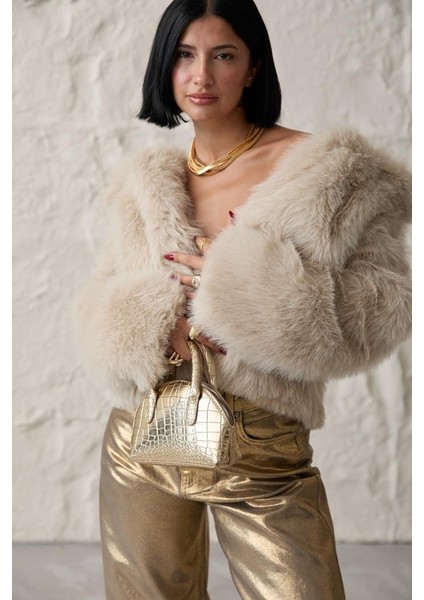 Gold Altın Varaklı Jeans Pantolon