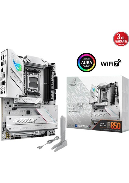 Rog Strıx B850-A Gamıng Wıfı, 4xddr5, 4x M2, Hdmı, Dp, 2xtype-C, Wi-Fi 7, Bluetooth V5.4, Am5 Soket Gamıng Anakart