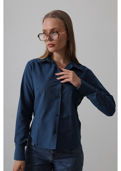 Basic Gömlek - Indigo