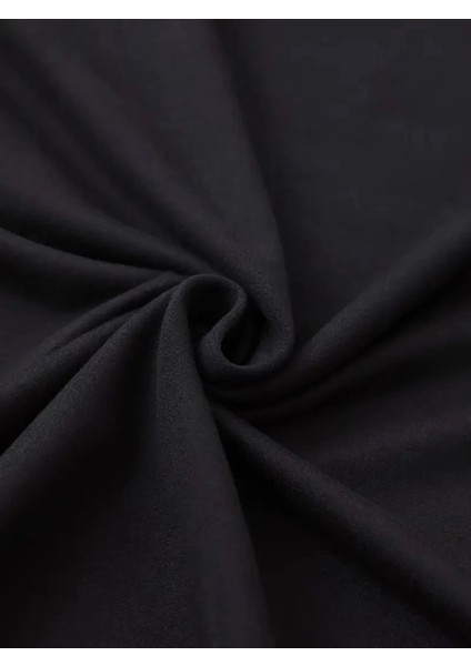 Baskılı Oversize Bisiklet Yaka T-Shirt - Siyah