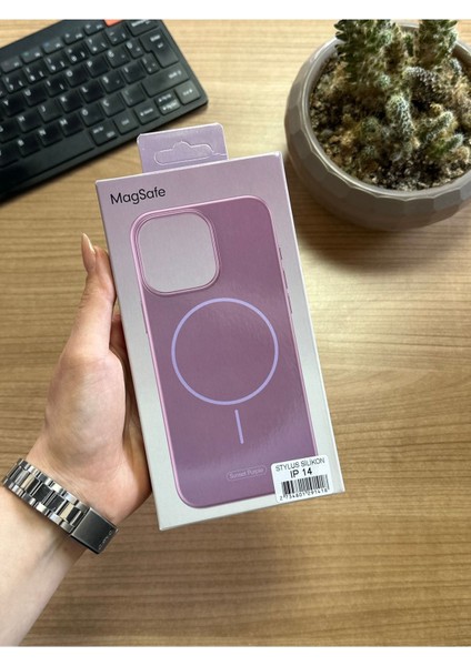 iPhone 14 Animasyonlu Stylus Silikon Kılıf