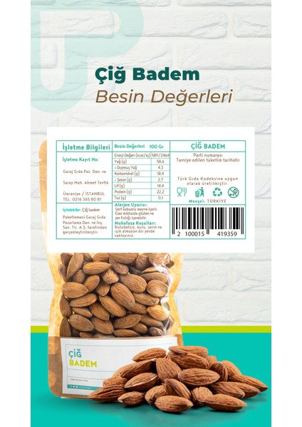 Çiğ Badem 200 Gr