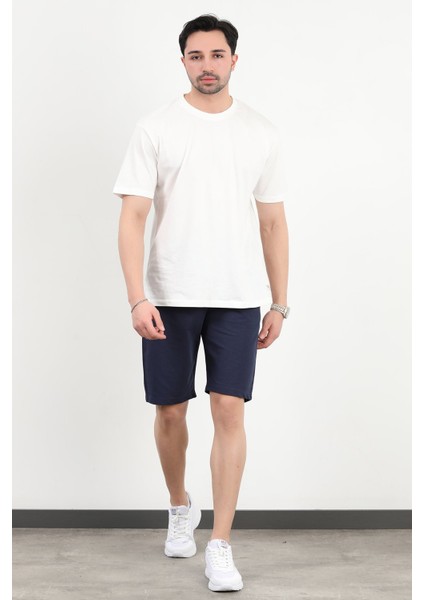 Erkek Beli Lastikli Cepli 2 Iplik Şort Lacivert - 25Y 8021 modelleri