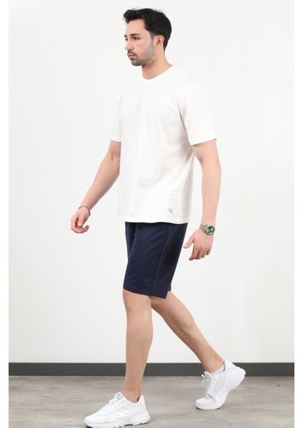 Erkek Beli Lastikli Cepli 2 Iplik Şort Lacivert - 25Y 8021 fırsatları