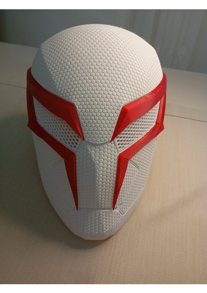 STARLAB3DSTUDIOS Beyaz Örümcek Adam Maskesi