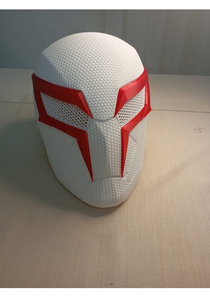 STARLAB3DSTUDIOS Beyaz Örümcek Adam Maskesi