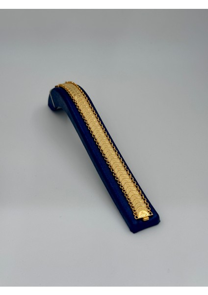 14 Ayar Altın Tuğra Baskılı Kelepçe Bileklik modelleri