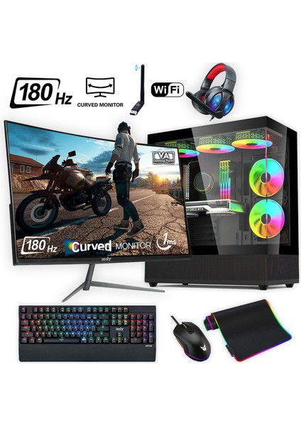 Ventus 503 x I5-10400F 16GB 1tb M.2 Nvme Rtx 3060 8gb 24" 180 Hz Oyuncu Masaüstü Bilgisayarı