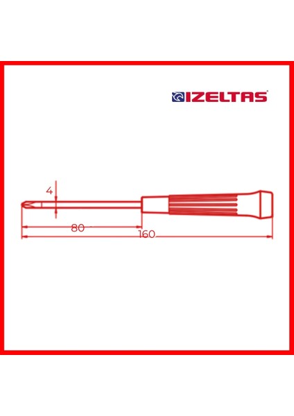 Elektronikçi Tip Klemens Tornavida, Yıldız 4x80 mm, Dayanıklı modelleri