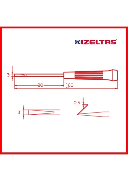 Elektronikçi Tip Klemens Tornavida, Düz 3x80mm, Hassas İşçilik modelleri