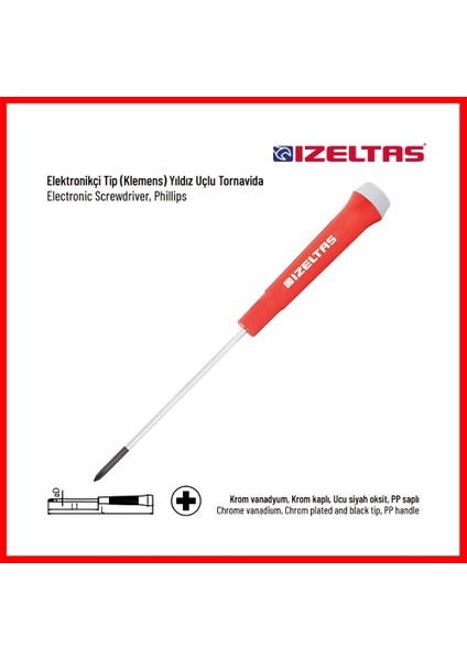 Elektronikçi Tip Klemens Tornavida, Yıldız 3x60mm, Dayanıklı fırsatları