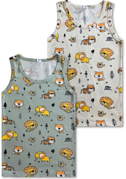 %95 Pamuklu Erkek Çocuk Atlet Iç Çamaşır 5li Set modelleri