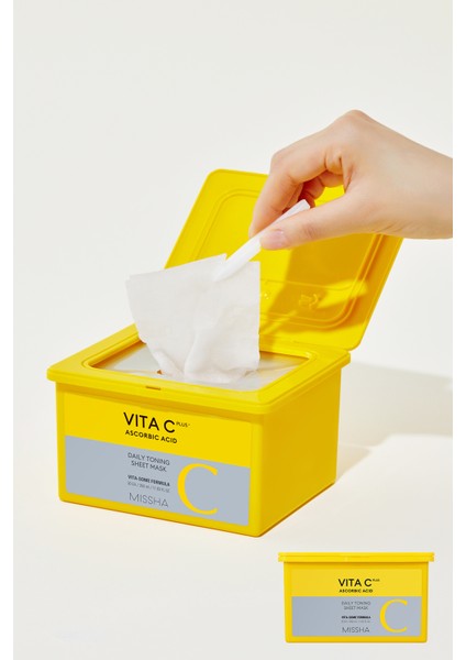C Vitamini İçerikli Leke Karşıtı Günlük Yaprak Maske Vita C Plus Daily Toning Mask
