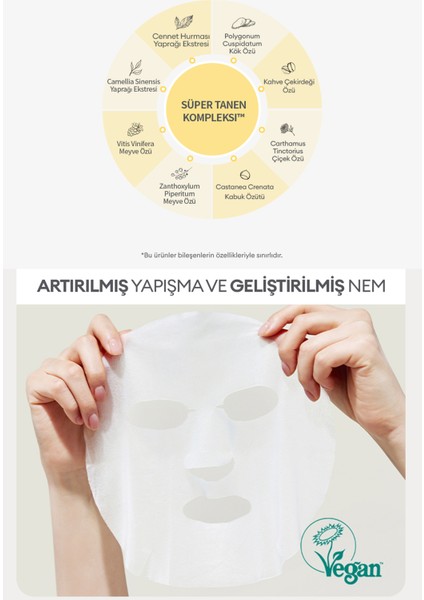 C Vitamini İçerikli Leke Karşıtı Günlük Yaprak Maske Vita C Plus Daily Toning Mask