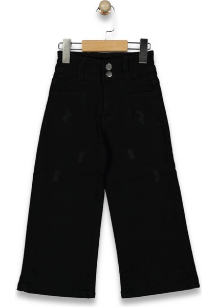 Çift Düğmeli Kız Jeans Pantolon
