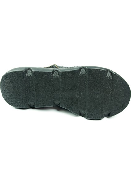 8067 Siyah Deri Kadın Sandalet indirimleri