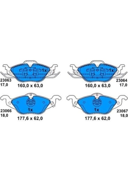 On Fren Balatası Astra F - Astra G - Zafıra 98-05 Kucuk Tıp GDB1351 0986424456