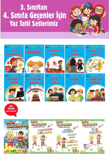 3.sınıftan 4.sınıfa Geçenler Için Dünya Klasikleri Seti (Yaz Tatil Kitabı Hediyeli)