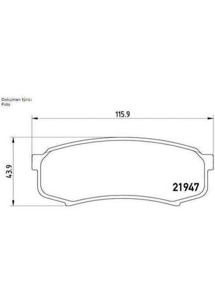 4605A458 Balata Fren Arka-(Mıtsubıshı: Pajero 07>12 ) (Toyota Land Cruıser 84-19) BOS-0986424313-MAR