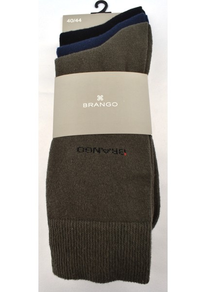 BRG-99000 Mevsimlik 3 Lü Çorap/siyah-Laci-Haki/40-44
