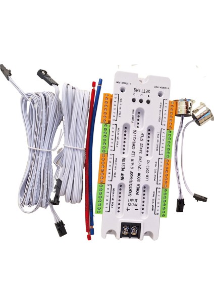 Sensörlü Merdiven Basamak LED Aydınlatma Kontrol Cihazı 12/24V Beyaz