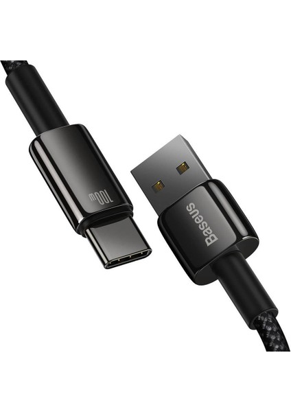 Tungsten Gold Hızlı Şarj Data Kablosu USB To Type-C 100W 2m Siyah