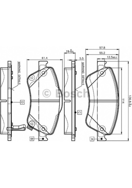 0986TB3069 Disk Balata Ön Toyota Corolla D4D 1.3 1.4 I 1.6