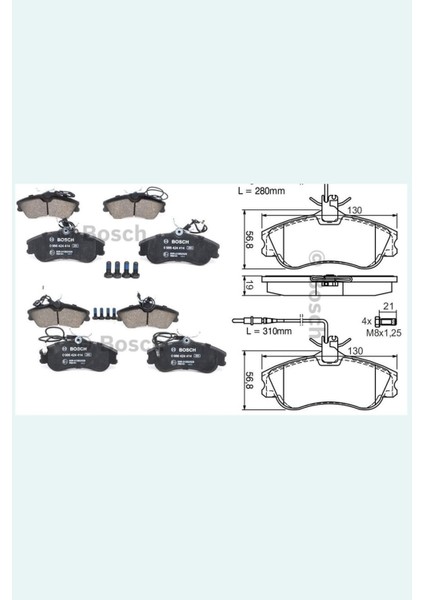 0986424414 Ön Fren Balata Takımı Partner - Berlingo-Xsara (96-) P306 (93-01) 1.8ı 1.9 2.0ı 16V fiyatları