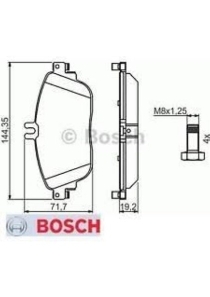 0986494662 Disk Balata Ön Mercedes W176 W246 A B Class 2012