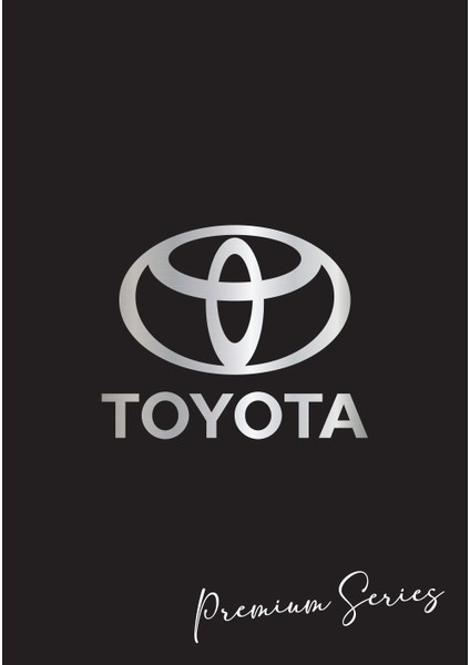 Suya Dayanıklı Yıkanabilir Toyota Oto Paspas Kağıdı Siyah Gümüş Baskı 50 Adet - 35X50CM - Kalın