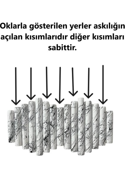 Duvar Askılığı Elbise Askılığı Portmanto Duvara Monte Askılık Bohem Iskandinav Model Beyaz Mermer modelleri
